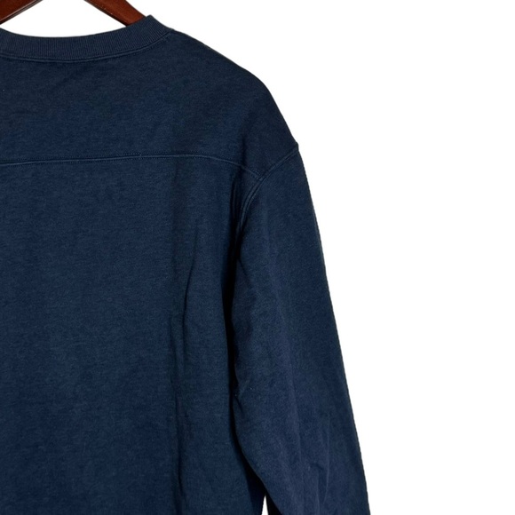 Columbia Hart Mountain II 2 Crew Neck Ribbed Cuffs and Waistband Heather Navy M - Picture 12 of 16